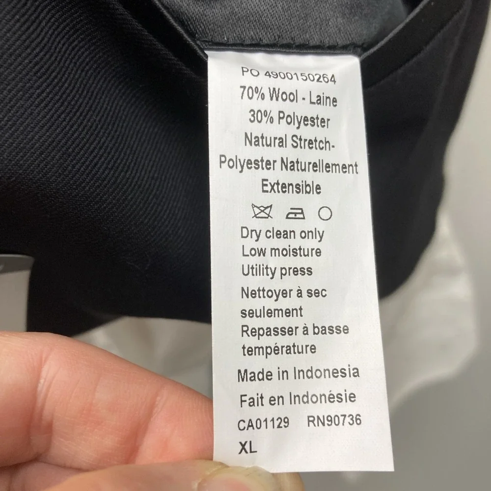 Michael Kors Mens Classic fit Tuxedo Suit Vest XL Black Solid Stretch